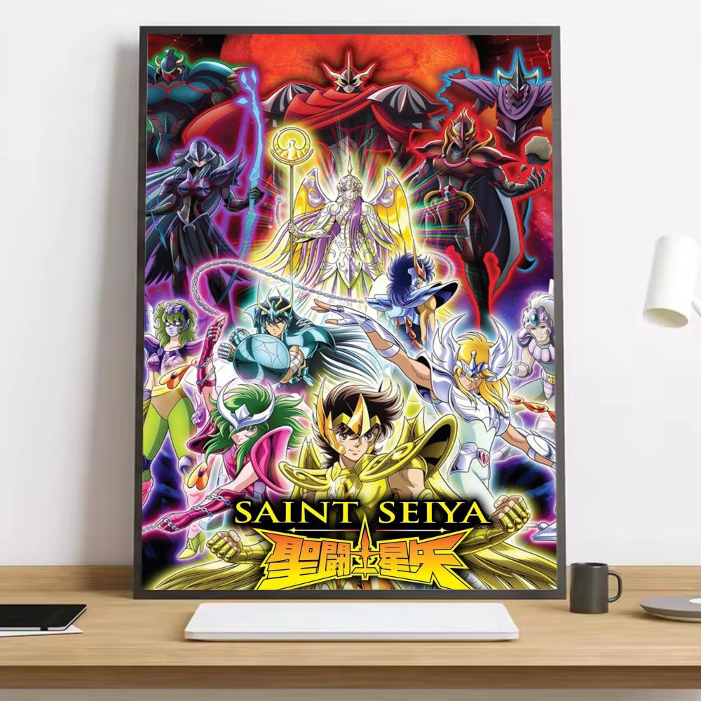 Saint Seiya Classic Anime Painting Calligraphy HD Canvas Poster Living Room Bedroom Bar Aesthetic Decoration