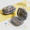 Moisture-Proof Portable Pill Box 7 Compartment Dustproof Medicine Organizer Food Grade Compact Travel Pill Dispenser