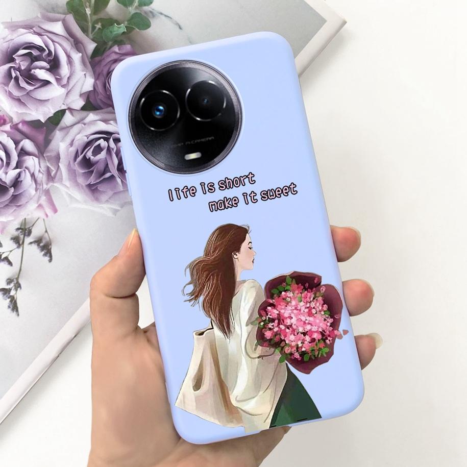 Shockproof Case For Realme 11 5G / Realme 11X Phone Cover Fashion Girls Soft Silicone Funda For Realme11 11 X 2023 RMX3785 Coque