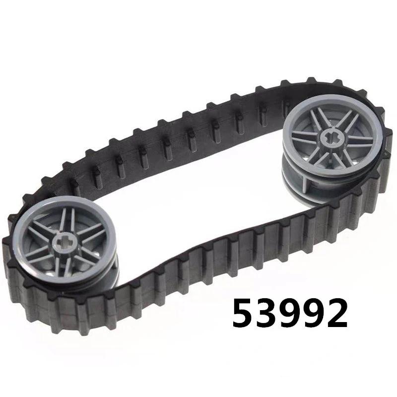 Wucifang Bags Construction Brick High Tech Parts Large Track Tank Wheels Long Track Vehicle Add-Ons 53992 Fitting Including Lego My Own Creation Playthings