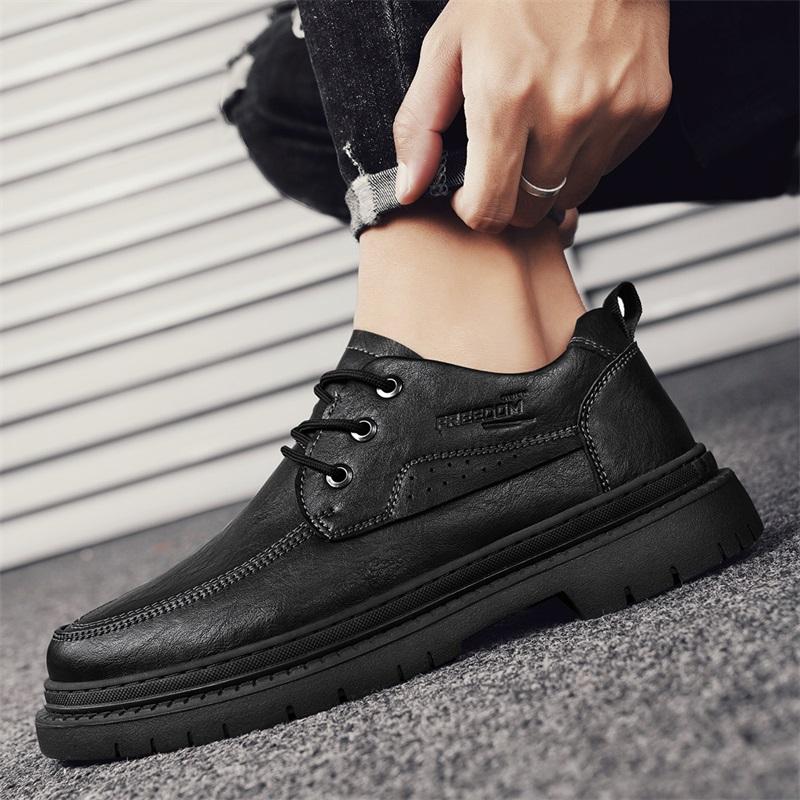 Designer Men's Dress Shoes lace up oxfords Fashion Business Formal genuine Leather Black Derby Shoes for Men footwear
