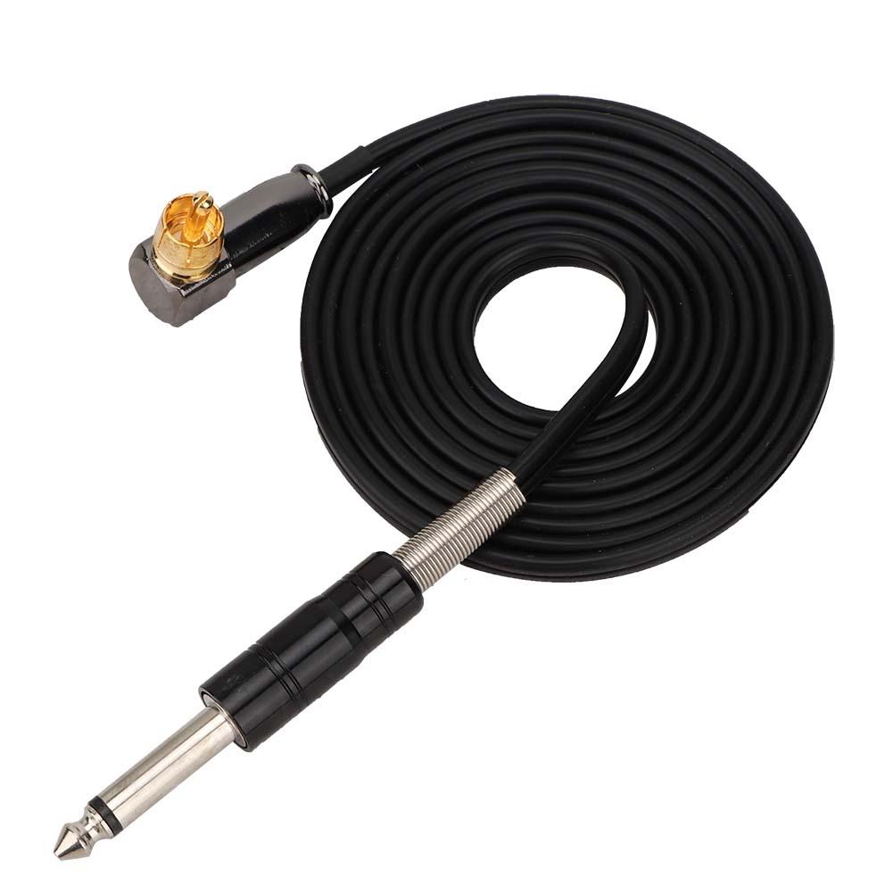 1.8m Soft Silicone Tattoo Right Angle   Connector Clip Cords for Tattoo Machines (Black)