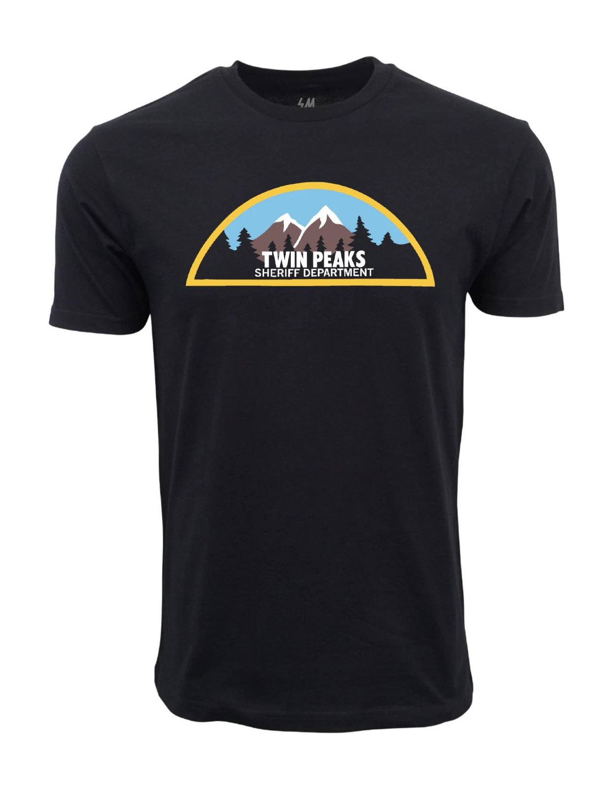Men s Casual Graphic Twin Peak Sheriff Department Graphic T shirt T... XXXXL
