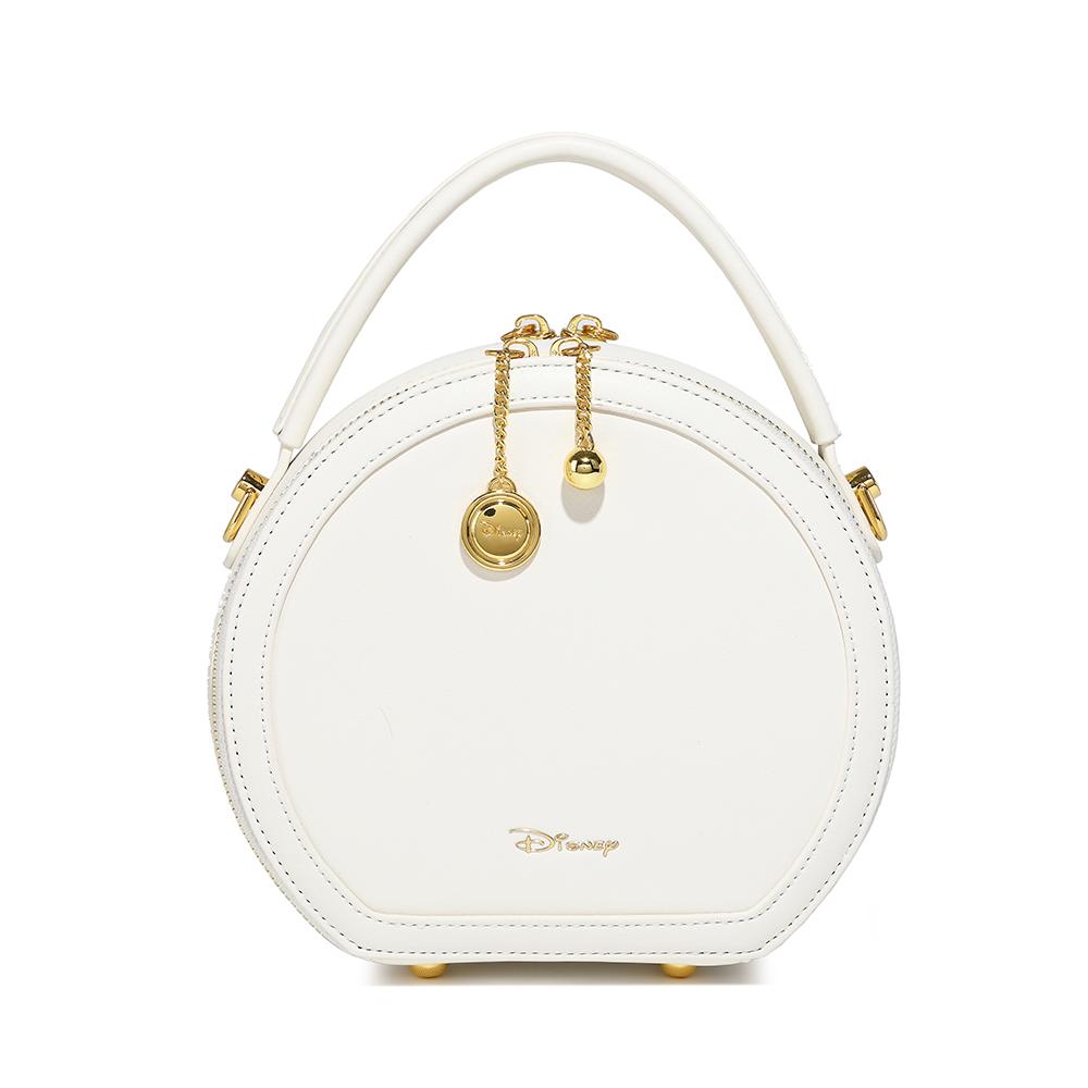New Disney Mickey Series PU Small Round Bag, One Shoulder Handbag Women's Sky Blue/Milk White BMK-71581L