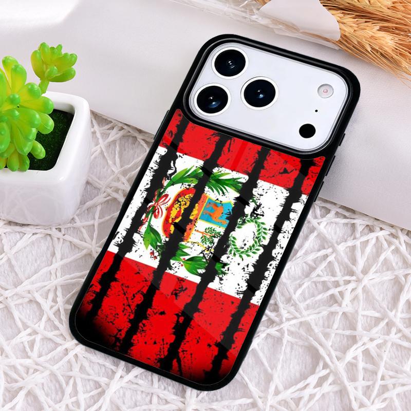 Peru Flag Shockproof Phone Case for iPhone 17 Air 16e 15 11 12 14 13 Pro Max Cover Coque
