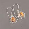 Natural Orange Copper Turquoise Gemstone 925 Sterling Silver Jewelry Earrings EE-56-36