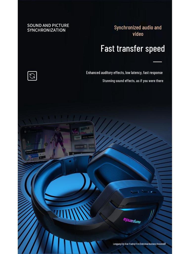 2.4G Bluetooth Wireless Over-Ear Gaming Headset with Microphone for PCs, Tablets, and Mobile Phones
