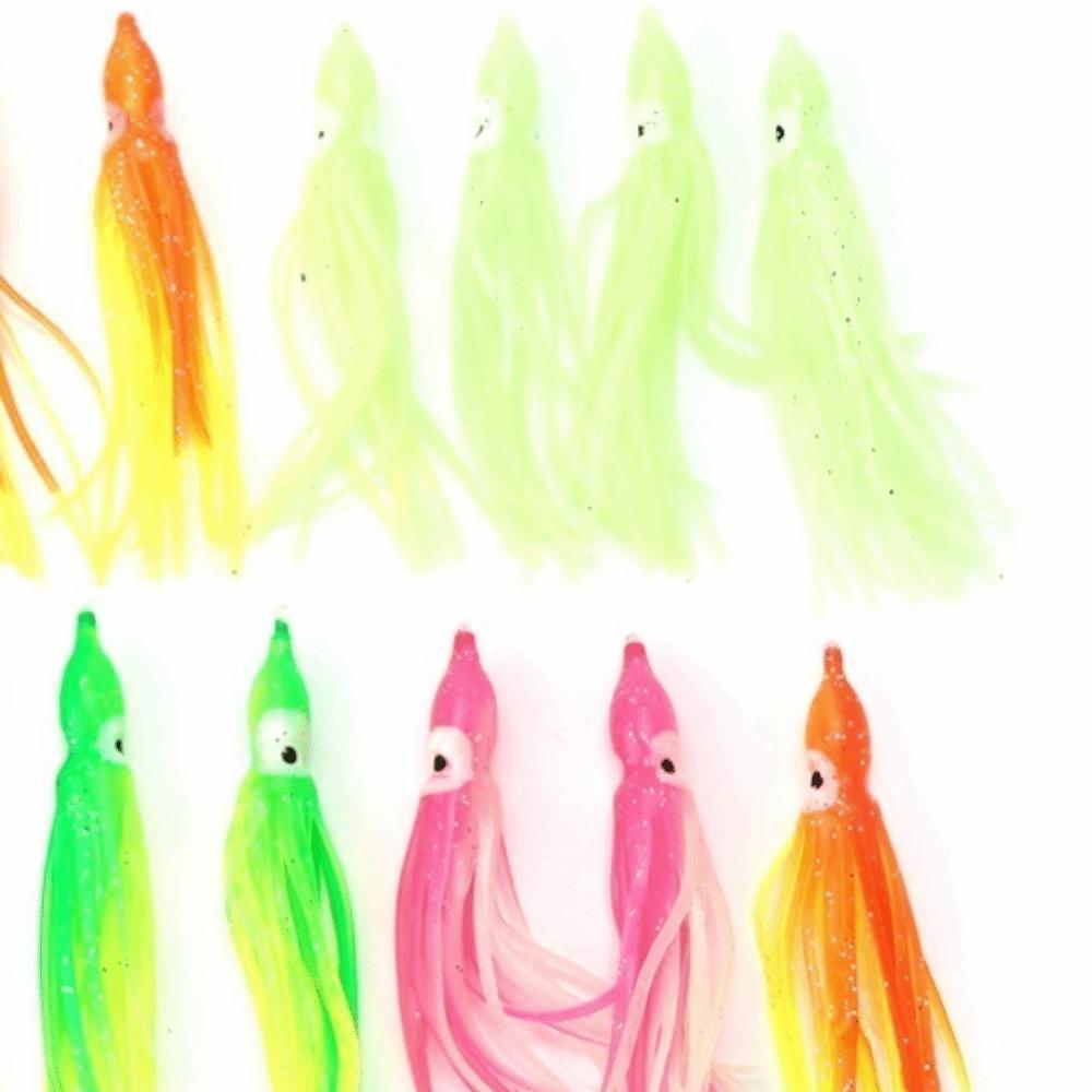 50PCS Soft Squid Skirt Bait Mixed Color Saltwater Fishing Lures Sea Fishing Lures  Saltwater Fishing