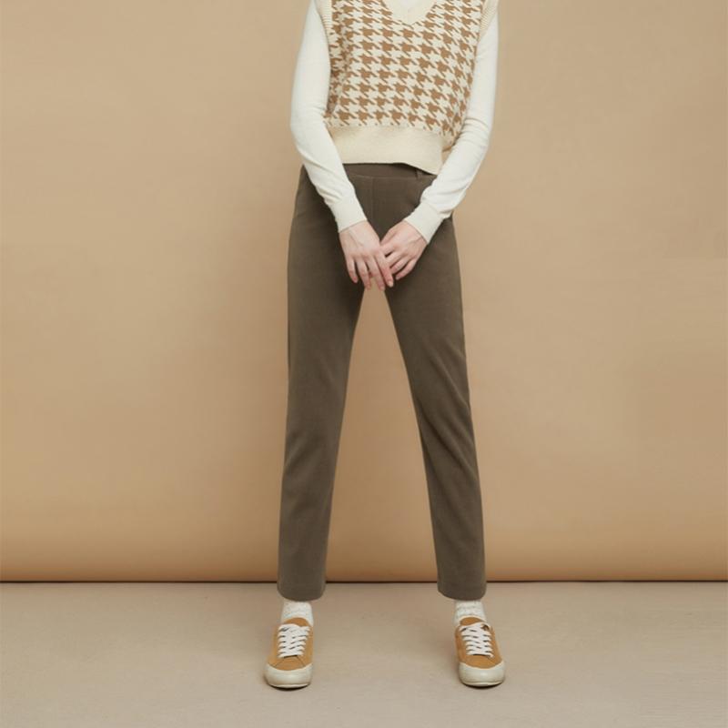 Baiyu Women Knit Twill Bonding Pants Ktbw