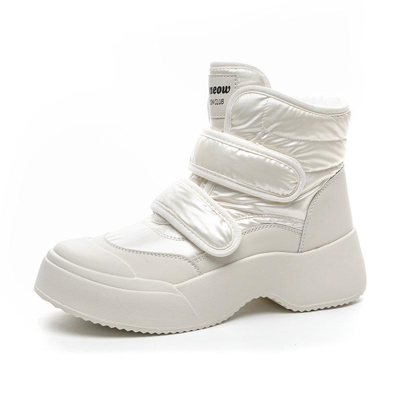 Cizme de zăpadă pentru femei toamnă și iarnă noi cu talpă groasă antiderapante îngroșate tip pâine pantofi mari din bumbac