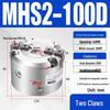 Pneumatic Gripper with Dual, Triple, and Quad Jaw Options: MHS2/3/4-16D/25D/40D/50/63D Clamping Cylinder