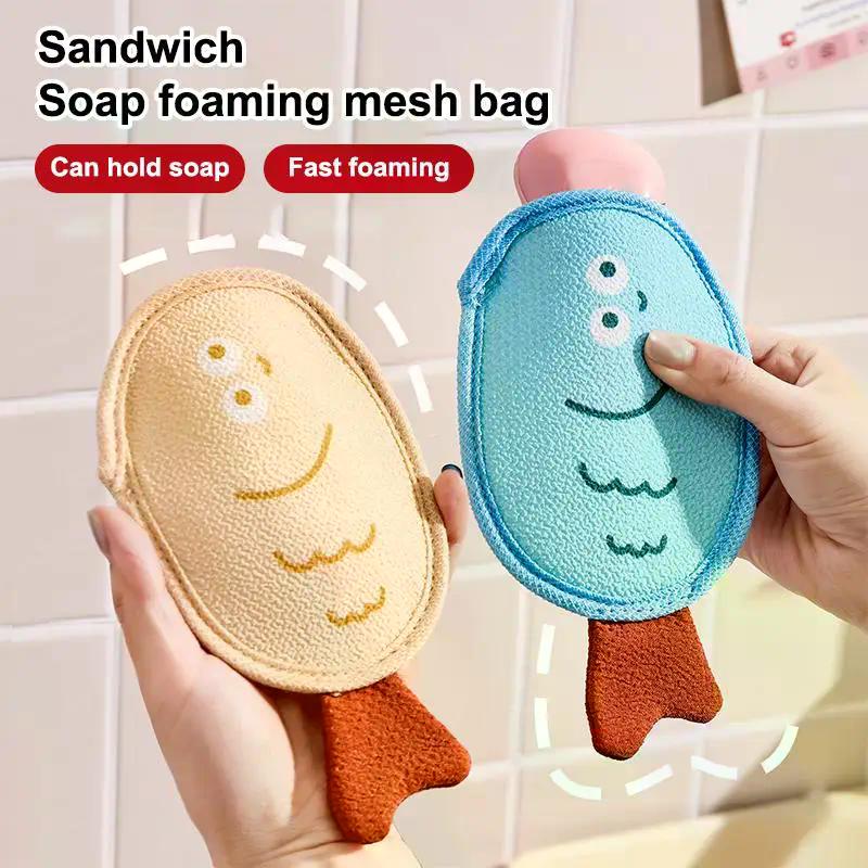 1 PCS Soap Foaming Net Bath Mesh Sponge For Shower & Body Wash Exfoliating And Deep Cleaning Scrubber For Bathroom Supplies