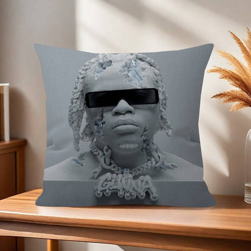 Singer Gunna Hot Album Pillowcase Toon Gift Cushion Cover Bedroom Home Sofa Chair Seat Decor Pillow Case