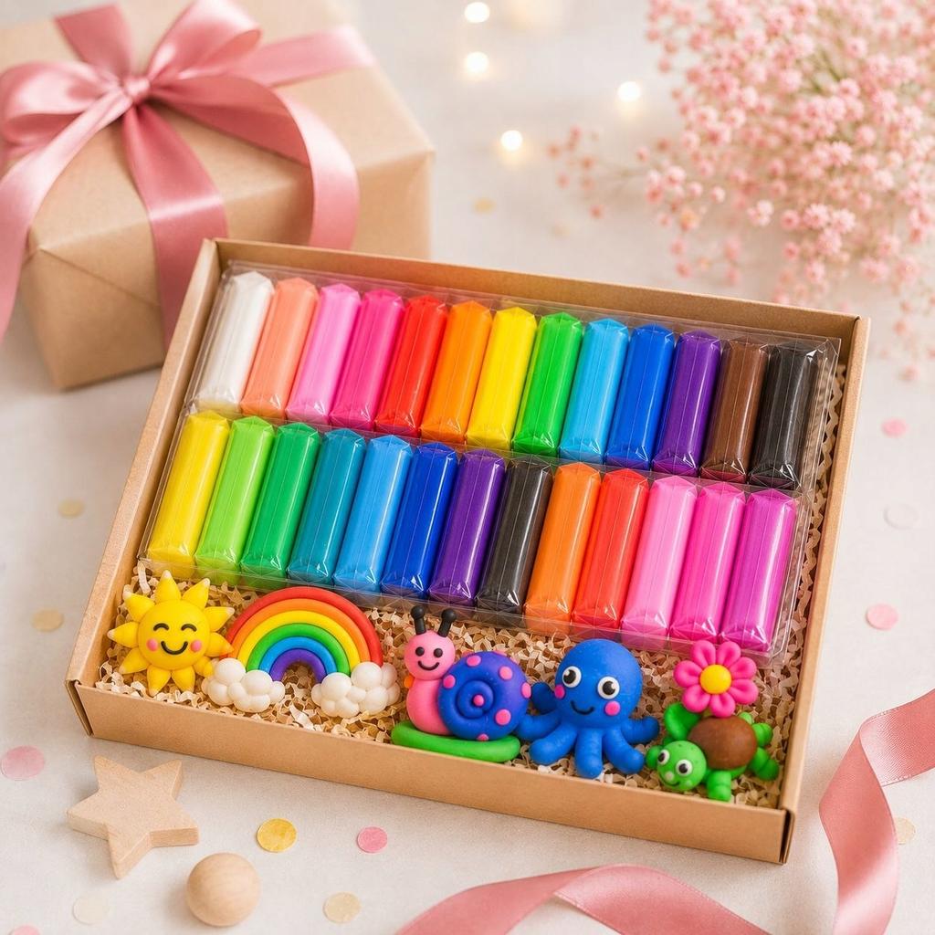 SUPER LIGHT CLAY 24 COLORS SET FOR CHILDREN