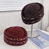 Autumn and winter new atmosphere top hat Fair Island jacquard knitted stewardess hat medicine box hat knitted melon fur hat sailor hat