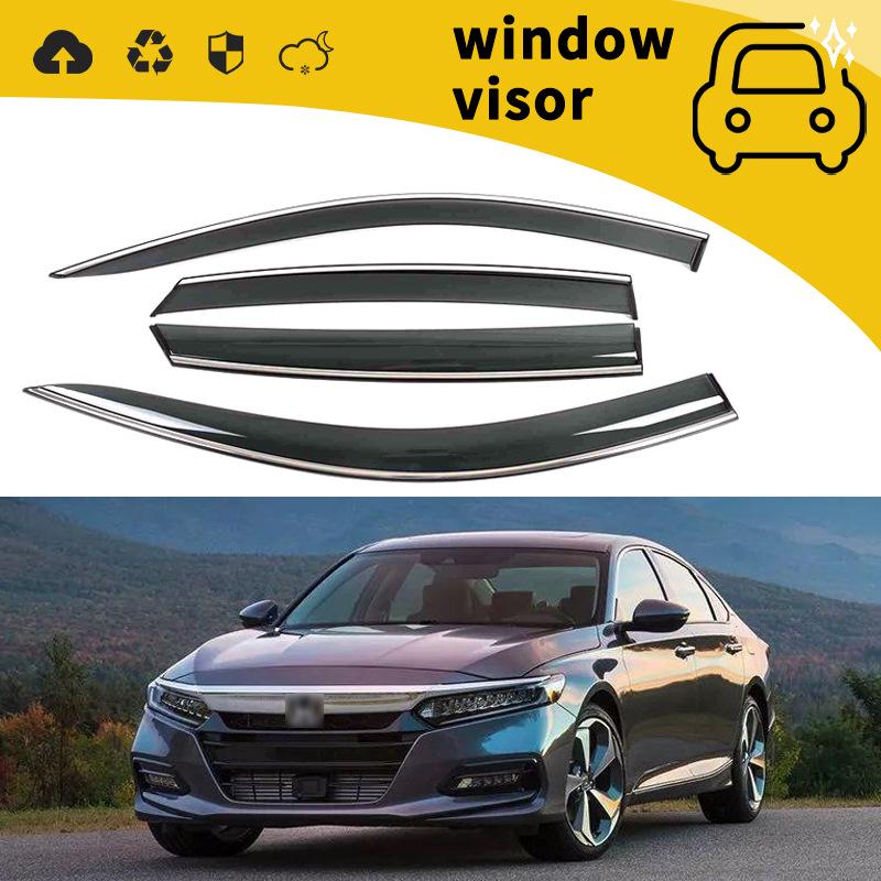 Fits 07-23 Honda Accord Door Rain Guards, Window Eyebrows & Rain Deflectors