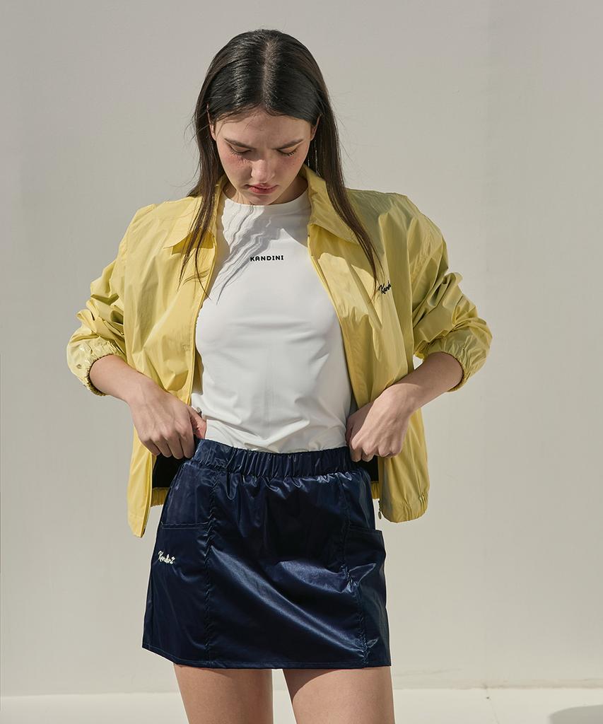 Candini Navy Glossy Mini Skirt