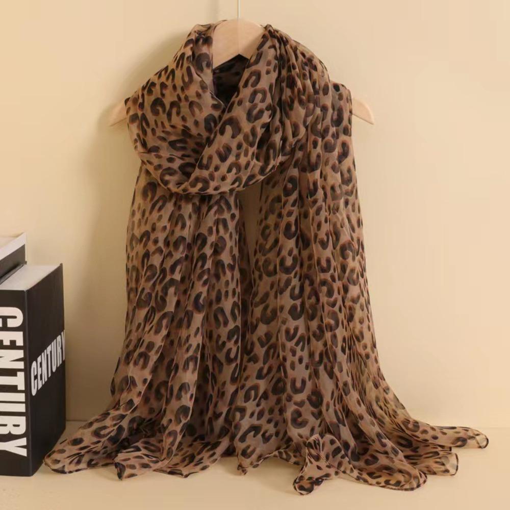 Spring and Autumn Shawl Women's Sunscreen Scarf White with Long Soft Gauze Summer Seaside Large Beach Scarf Travel Silk Scarf