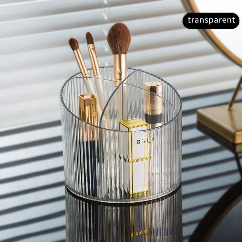 

Transparent Storage Box Multi Grid Cosmetics Organizing Box Desktop Lipstick Makeup Brush Home Desktop Storage Organizer 12.5x12.5x11cm