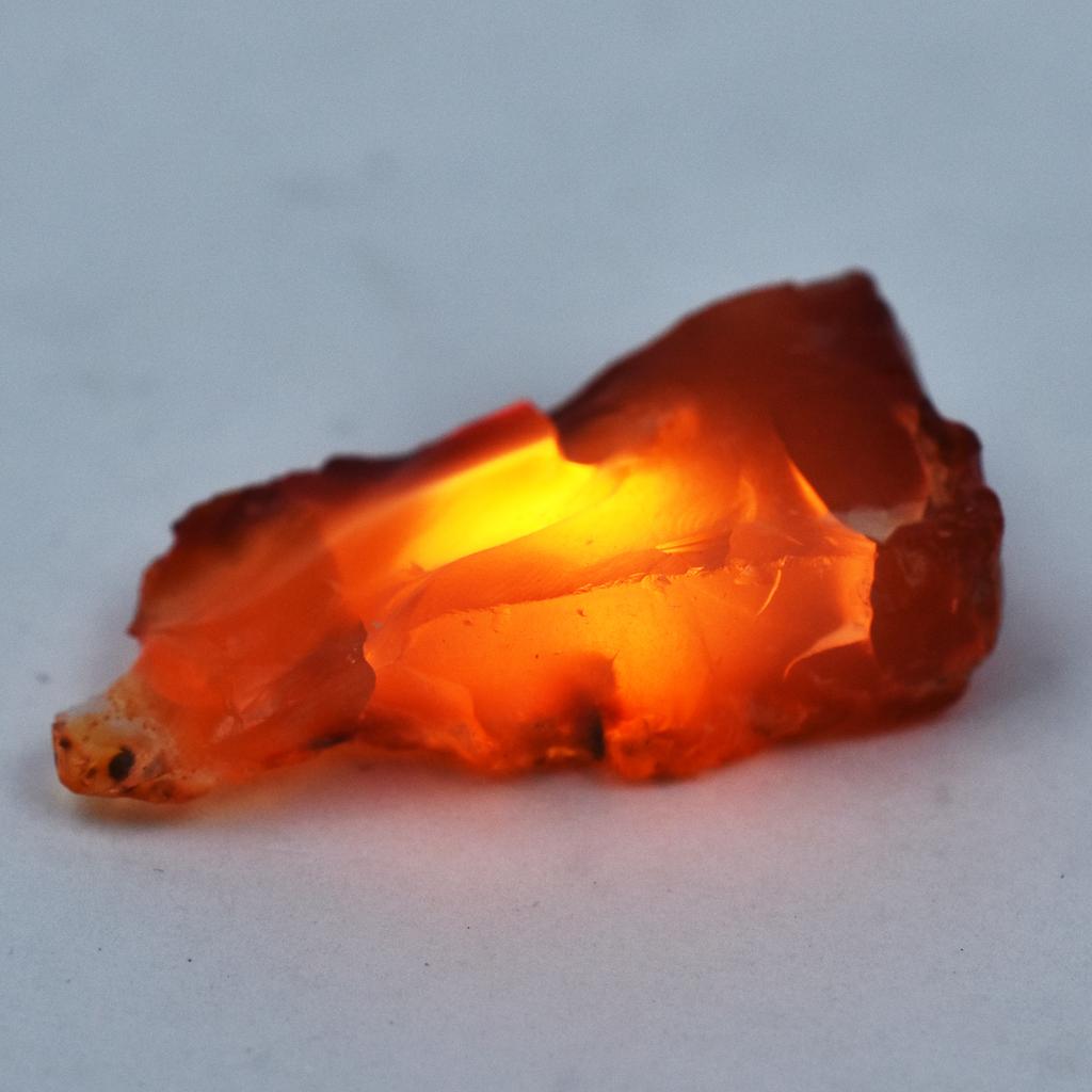 Natural Orange Sapphire 14.1ct Raw Rough Certified Loose Gemstone