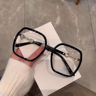 Oversized Square Eyeglasses Irregular Optical Frame Anti Blue Light Eyewear Women Outdoor Men Driving Reading Glasses