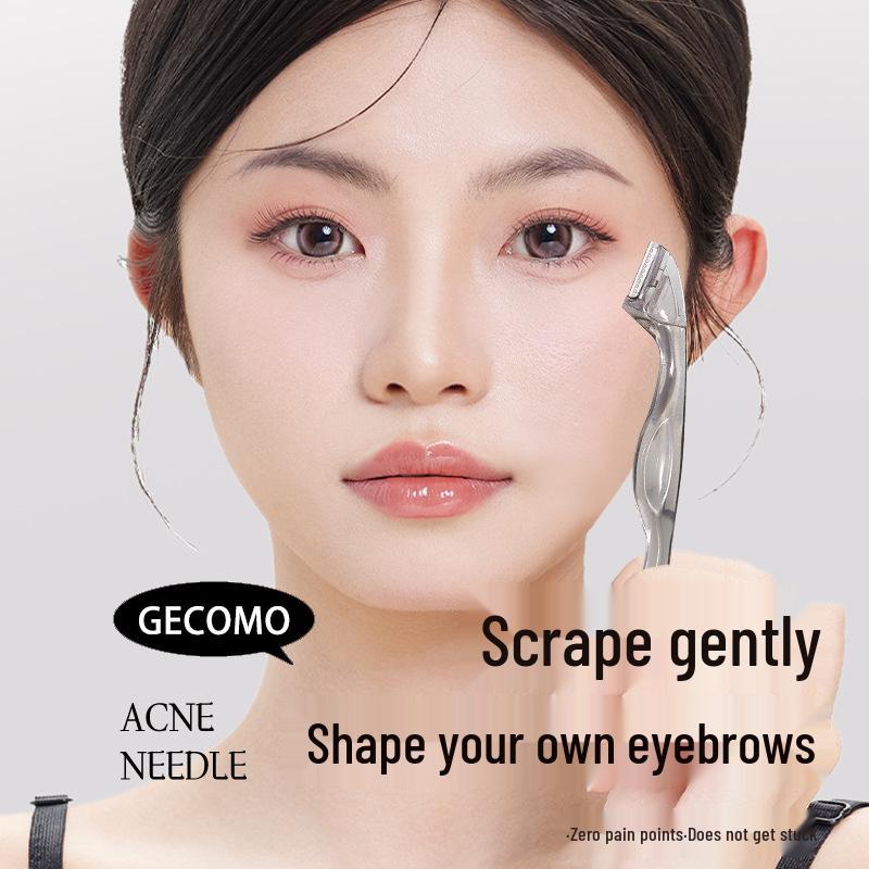 GECOMO Leopard Eyebrow Shaver & Brush - Anti-scratch Eyebrow Trimming Tool