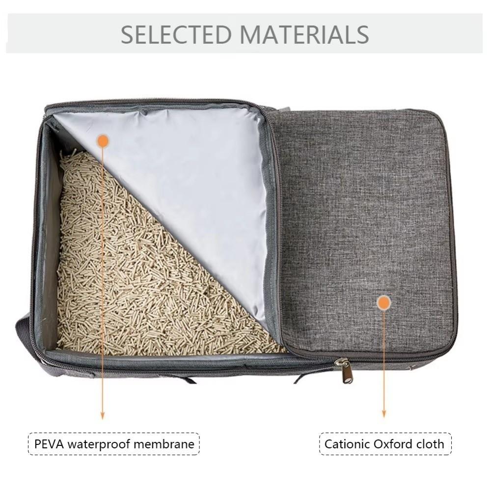Oxford Cloth Foldable Cat Litter Box Waterproof Mobile Cat Toilet Portable Pet Toilet  Going Out