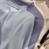 Early Spring New Extra Large Size 0kg Hemmed Semi-turtleneck Knitted Bottoming Shirt Women