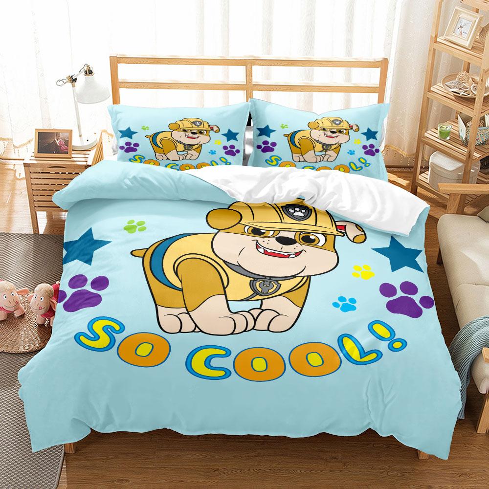 

Dog Paw Star Stripes Banners Duvet Cover Set Uk Single Double Queen Us Twin Full King Size Bed Linen Set EU single(135x200cm)