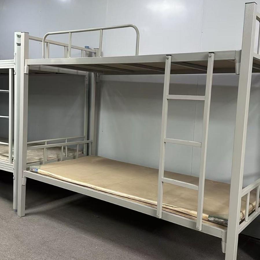 Double-Decker Wrought Iron Bunk Bed for Dorms and Construction Sites