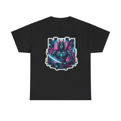Unisex Adult T Shirt Futuristic Cybernetically Enhanced Samurai Warrior Graphic