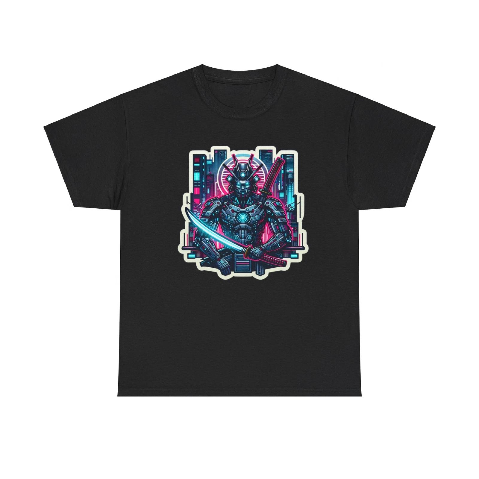 Unisex Adult T Shirt Futuristic Cybernetically Enhanced Samurai Warrior Graphic 3XL
