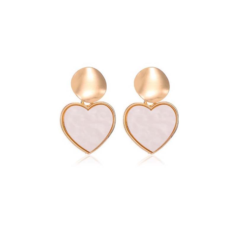 Fashion Creative Water Drop Heart Circle Earrings For Women Simple Metal Irregular Geometric Pendant Earrings Party Ear Jewelry