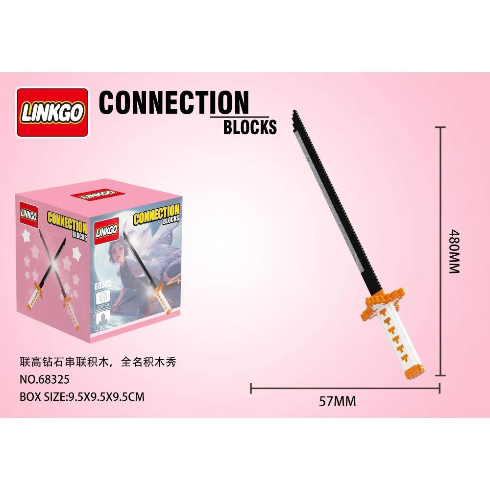 Linkgo Anime Connection Stavebnice Goku Luffy Demon Slayer Nezuko Stitch Pikachu Sasuke 3D Model Mini Cihlová Figurka Hračky