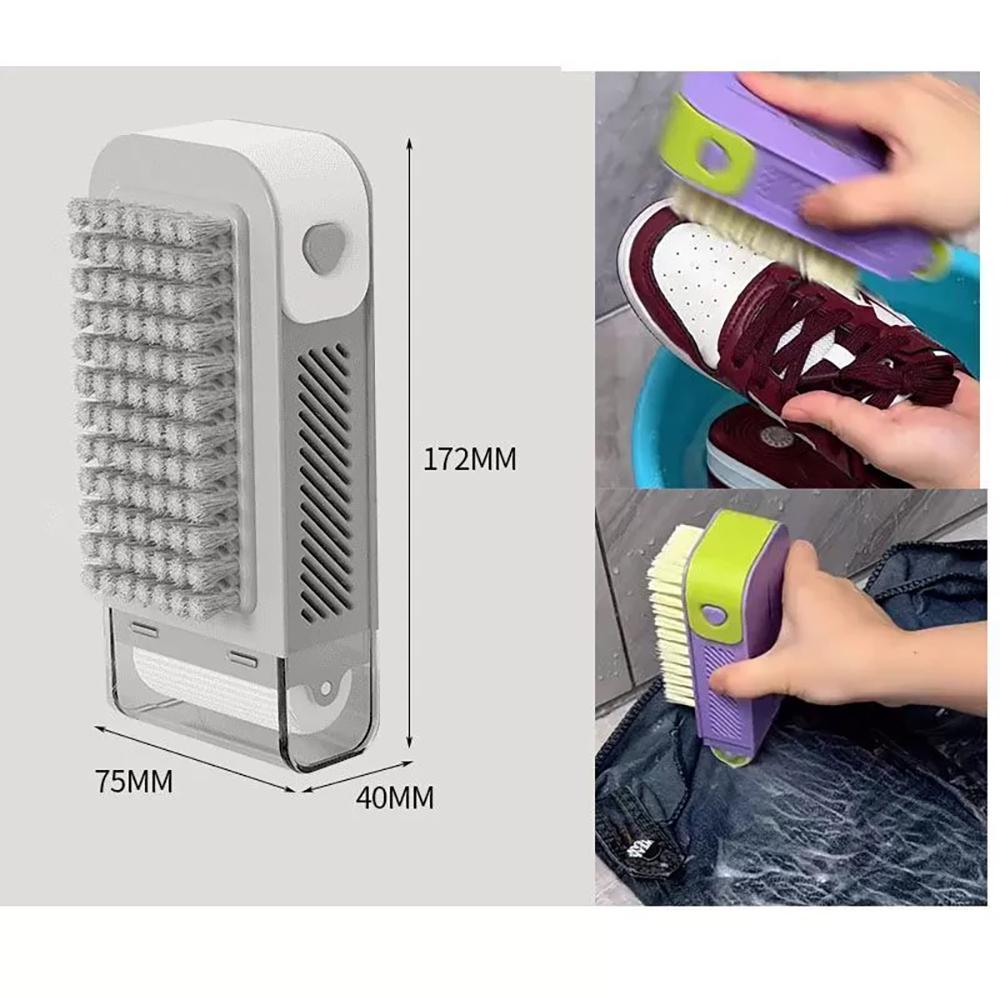 Household Multifunctional Soap Foaming Box Hand Washing Soap Holder Built-in Brush Wheels Non-Slip Draining Soap Storage Box