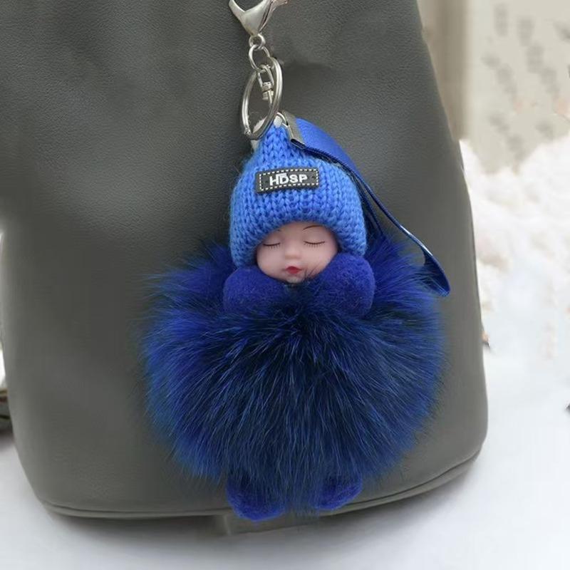 Fashion Beauty For Lady Lovely Girl Bag Pendant Plush Doll Car Key Chain Pendant