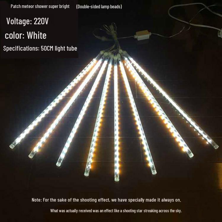 Hanging Tree Solar LED Meteor Shower Fairy Lights for Outdoor Atmosphere Decor