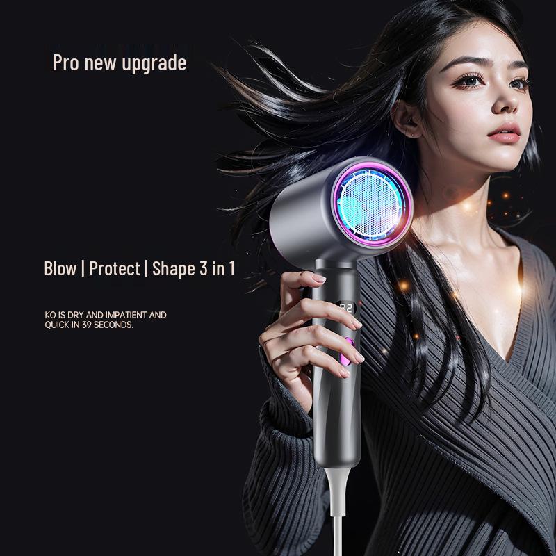 High-Speed Hair Dryer with Blue Light - Salon Quality for Home, Dorm, or Hotel
