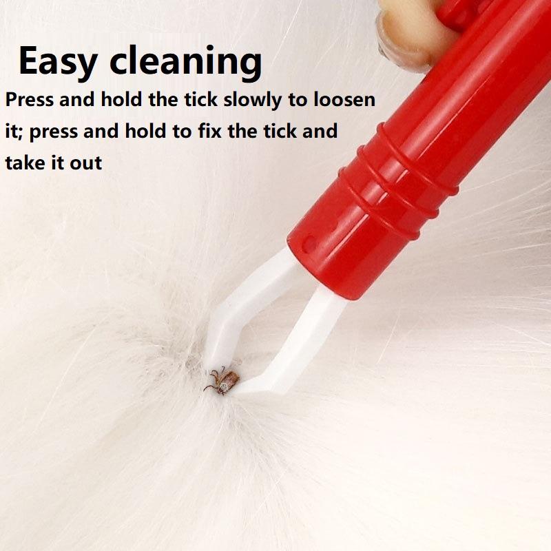 Portable Mini Mite Tick Remover Tweezers Pet Dog Cat Flea Eliminate Auxiliary Groom Supplies GPJYP03
