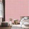 Wallpaper Fabric Pattern Coral, White and Red 50x1000