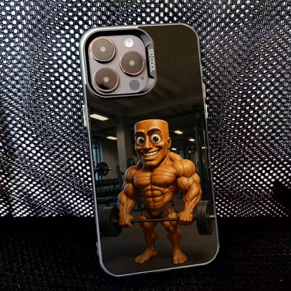 

Tung Tung Tung Чехол для телефона Сахур для iPhone 16,15,14,13,12,11,8,7,Pro,Max,Plus,Mini,XS,SE Противоударный Черный Матовый Жесткий iPhone15