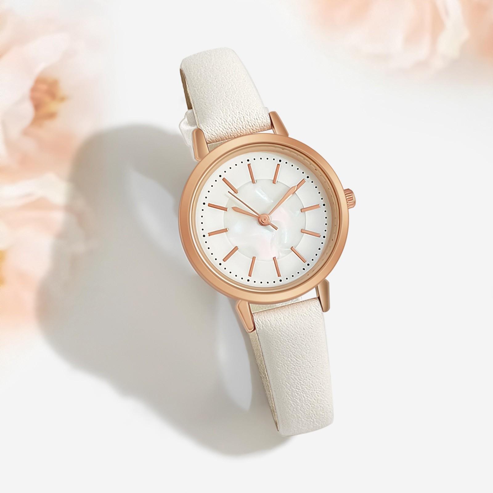 

Женские часы с кварцевым циферблатом, цифровые часы со светящимся указателем, часы для женщин и девочек, универсальные кварцевые часы One Size белый