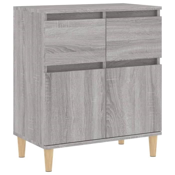 VidaXL Buffet Sonoma gris 60x35x70 cm Bois d'ingénierie 819682