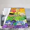 BFDI Inanimate Insanity Flannel Blanket  Warm Soft Throw Blanket for Outdoor Travel Office Funny Bedspread Sofa Bed Cover