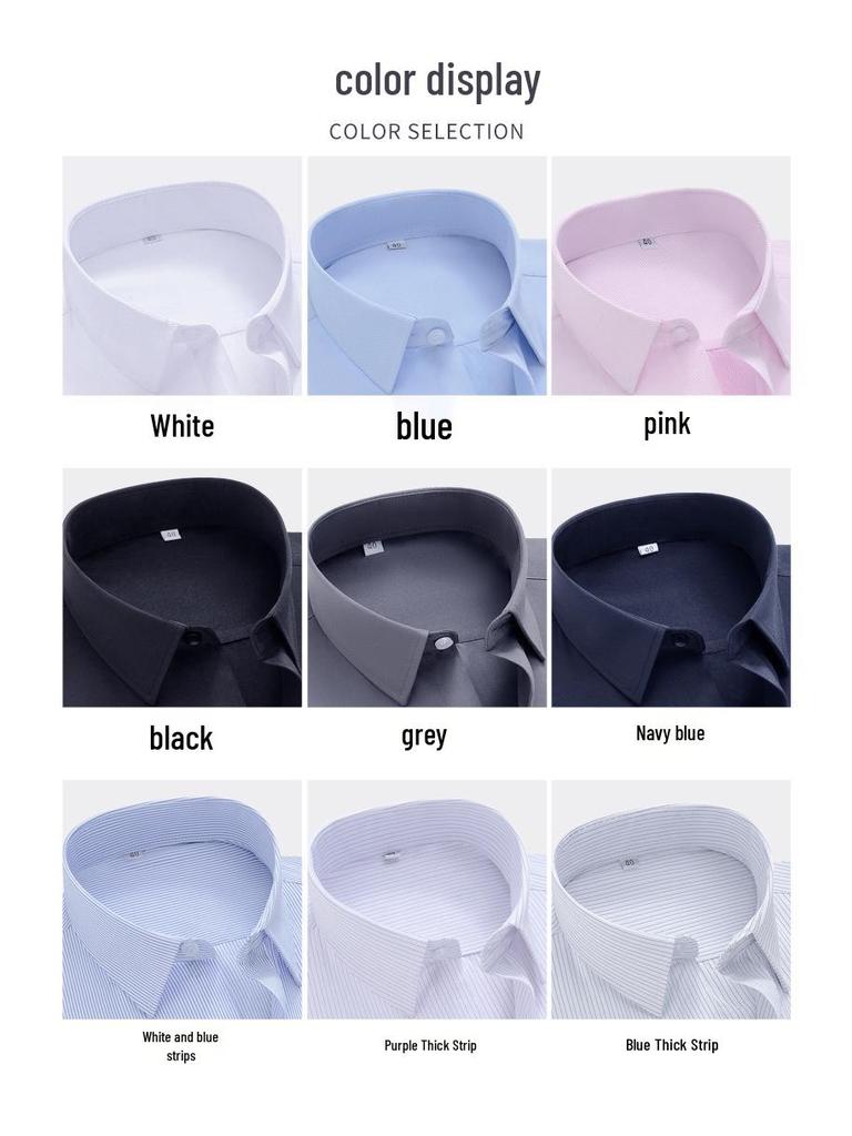 Men's Korean Style Long/Short Sleeve White Shirt - Casual & Formal Wear for Spring & Summer