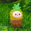 3Pcs/Bag Cartoon Cute Labubu Potted Plants Luminous Ornaments Mini Doll Diy Accessories Car Home Decoration Dollhouse Toys Gifts