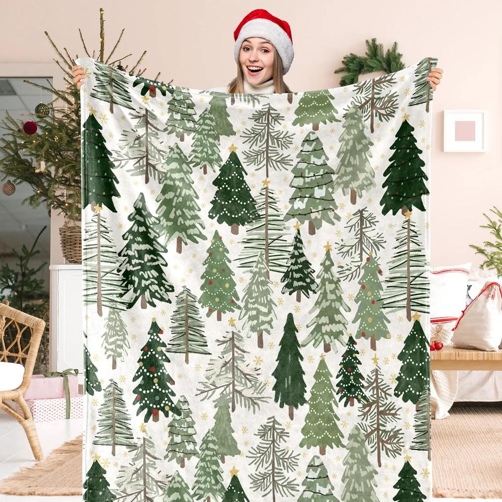 Rustic Indian Native Style Throw Blanket, Mexican Blanket, Primeval Forest Deer Animal Blankets Decor for Living Room Couch Bed
