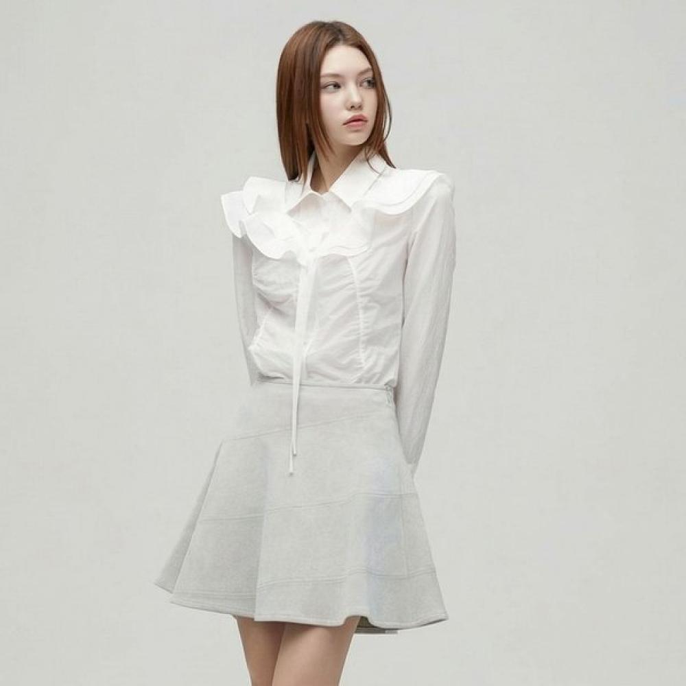 

Egoist Shawl Collar Detachable Cut Design Shirring Shirt Blouse Es1wb160 BK/55