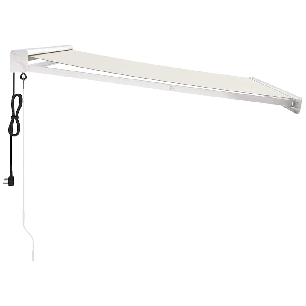 Retractable Cream Awning 3.5 X 2.5 M Fabric and Aluminum
