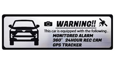Honami Works RAIZE Rise Security Emblem 24 Hour Surveillance Dash Cam GPS Tracker Sticker